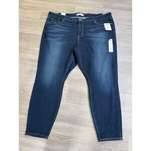 Signature by Levi Strauss Gold Label Mid-Rise Skinny Jeans Dark Wash 24S W37 L28